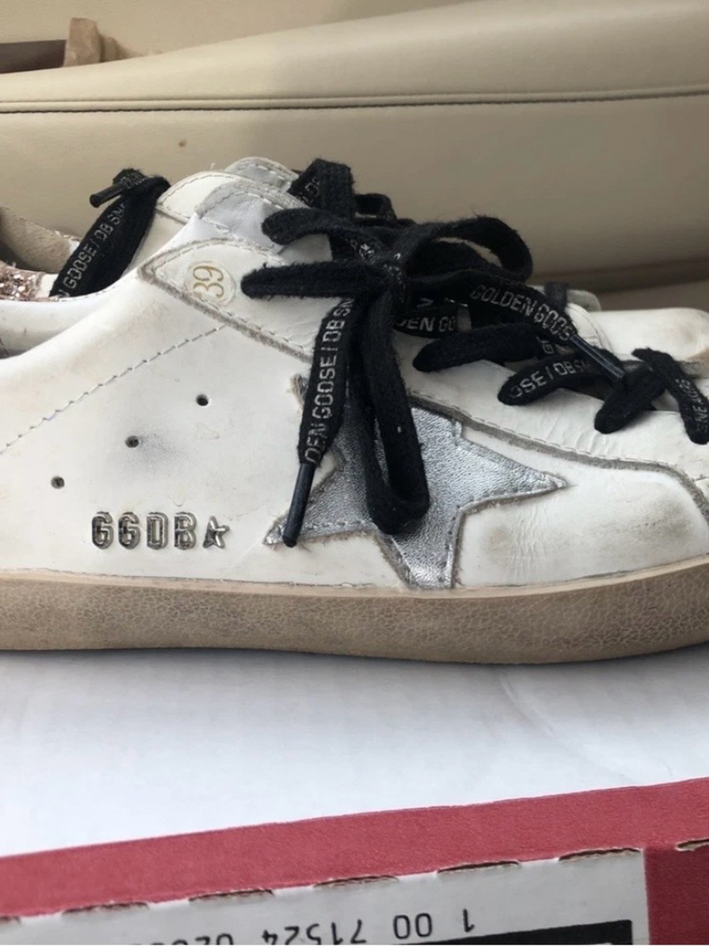 Golden Goose Sneakers with Rose Gold Glitter Heel 8,5Us/39Eu - Picture 9 of 10